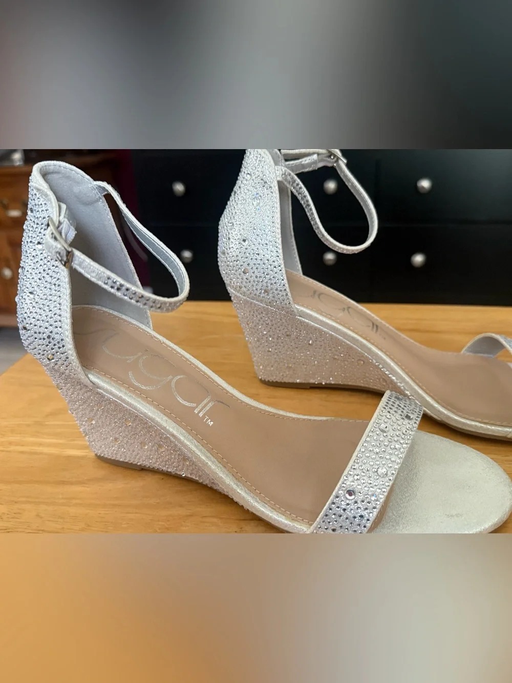 Sugar Ladies glimmer wedge heels